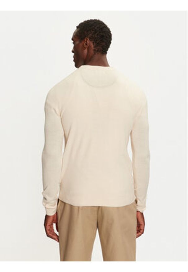 Brave Soul Sweter MK-230EINSTEIN6 Beżowy Regular Fit. Kolor: beżowy. Materiał: syntetyk