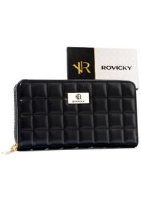 ROVICKY - Portfel pikowany Rovicky R-PKK-01 czarny. Kolor: czarny. Materiał: skóra ekologiczna #1