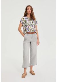 MOODO - Jeansy z szerokimi nogawkami szare. Kolor: szary #1