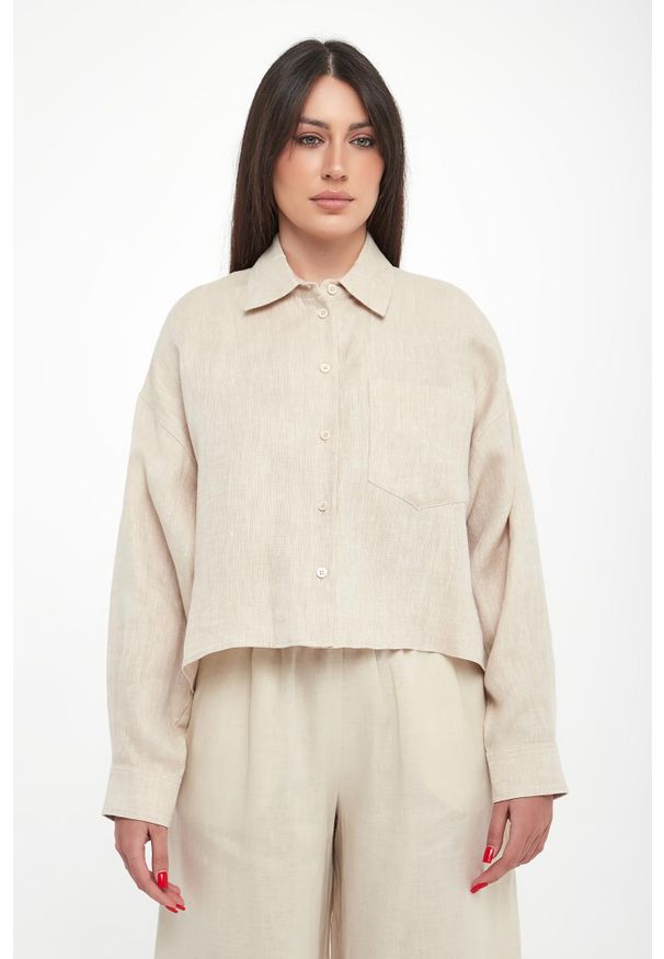 Weekend Max Mara - Koszula damska lniana Capo WEEKEND MAX MARA. Materiał: len