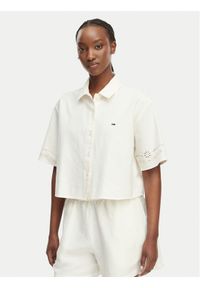 Tommy Jeans Koszula DW0DW22214 Kremowy Relaxed Fit. Kolor: kremowy. Materiał: bawełna #1