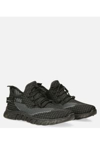 Casu - czarne buty sportowe sznurowane casu 20a16/b. Kolor: czarny #1