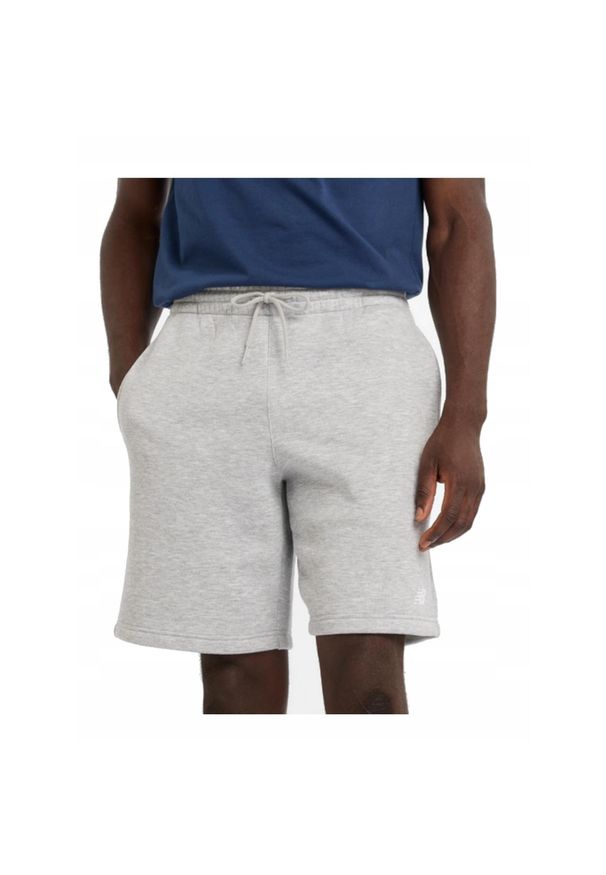 New Balance - Spodenki dresowe męskie NEW BALANCE szorty bawełna. Kolor: szary. Materiał: bawełna, dresówka. Sport: skateboard