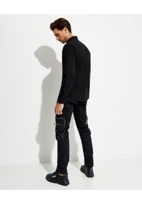 Versace Jeans Couture - VERSACE JEANS COUTURE - Czarna koszula. Kolor: czarny. Materiał: materiał. Długość rękawa: długi rękaw. Długość: długie. Styl: klasyczny #5