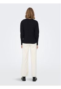 only - ONLY Sweter 15264797 Czarny Regular Fit. Kolor: czarny. Materiał: wiskoza #8