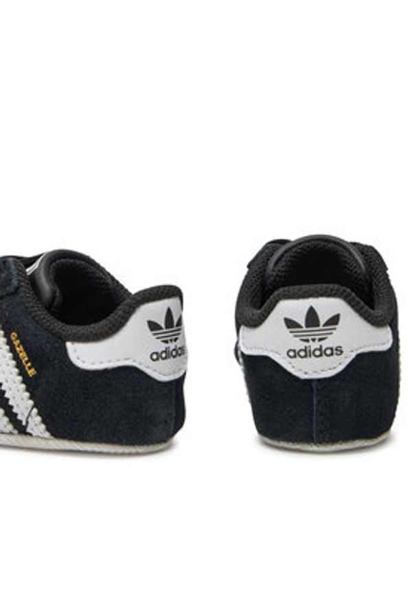 Adidas - adidas Sneakersy Gazelle Crib JI2046 Czarny. Kolor: czarny. Materiał: skóra, zamsz. Model: Adidas Gazelle