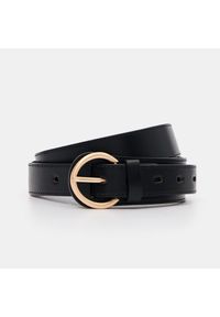 Mohito - Pasek z okrągłą klamrą - Czarny. Kolor: czarny #1