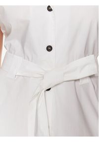 Trussardi Jeans - Trussardi Sukienka koszulowa 56D00719 Biały Regular Fit. Kolor: biały. Materiał: bawełna. Typ sukienki: koszulowe #5