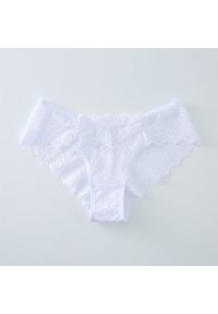 Intica - Figi bezszwowe z koronką na co dzień i specjalne okazje Levana. Kolor: biały. Materiał: koronka. Wzór: koronka #1