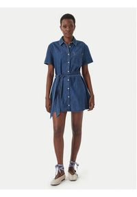 Tommy Jeans Sukienka jeansowa DW0DW22787 Niebieski Regular Fit. Kolor: niebieski. Materiał: bawełna #5