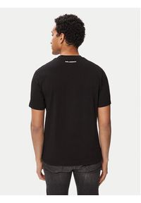 Karl Lagerfeld - KARL LAGERFELD T-Shirt 755048 563235 Czarny Regular Fit. Typ kołnierza: dekolt w karo. Kolor: czarny. Materiał: bawełna #3
