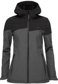 ZUREO - Damska Kurtka Softshell Ludysa Ciemnoszara XL - Wodoodporna i Ciepła. Kolor: szary. Materiał: elastan, poliester. Sezon: jesień. Sport: turystyka piesza