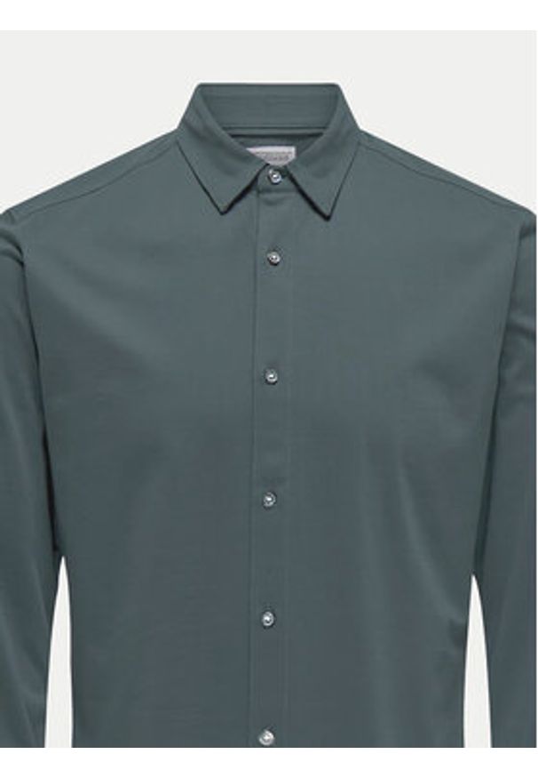 Only & Sons Koszula Robin 22031023 Zielony Slim Fit. Kolor: zielony. Materiał: bawełna
