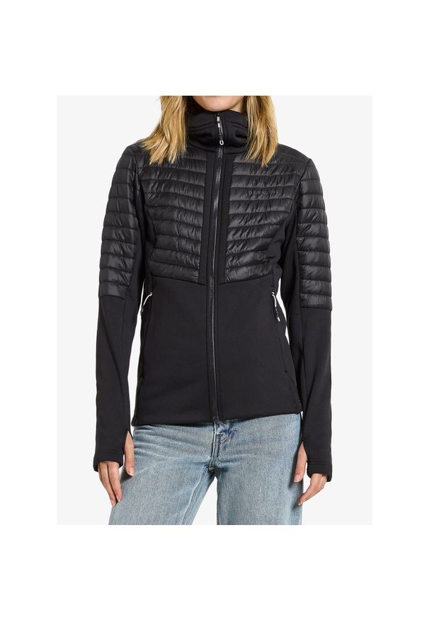Kurtka hybrydowa damska Didriksons Annema Full Zip 6. Kolor: czarny. Sport: turystyka piesza
