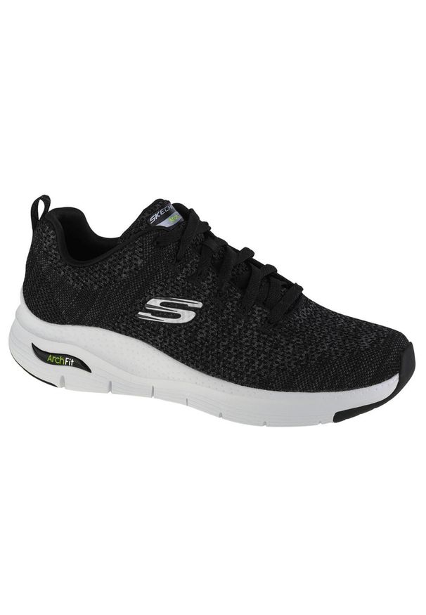 skechers - Buty sportowe Sneakersy męskie, Skechers Arch Fit Paradyme. Zapięcie: sznurówki. Kolor: wielokolorowy, czarny, brązowy, szary, biały. Materiał: materiał, tkanina. Szerokość cholewki: normalna. Sport: turystyka piesza
