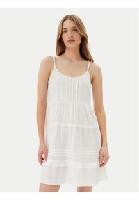Vero Moda Sukienka letnia Pretty 10325236 Biały Regular Fit. Kolor: biały. Materiał: bawełna. Sezon: lato