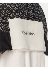 Calvin Klein Szal K60K612895 Czarny. Kolor: czarny. Materiał: materiał, bawełna