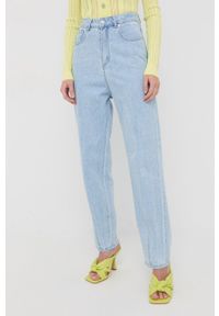 Silvian Heach jeansy damskie high waist. Stan: podwyższony. Kolor: niebieski #4