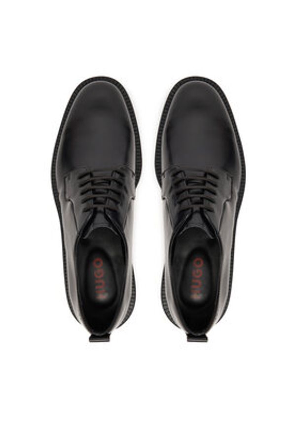 Hugo - HUGO Półbuty Lysander 50548654 Czarny. Kolor: czarny. Materiał: skóra