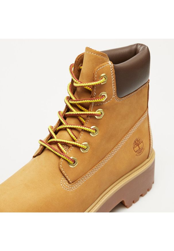 Timberland STONE STREET 6 INCH BOOTS Trapery damskie. Okazja: na spacer, do pracy, na co dzień. Kolor: brązowy. Styl: street