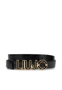 Liu Jo Pasek Damski Hips Belt 2.5Cm AA5232 E0008 Czarny. Kolor: czarny. Materiał: lakier, skóra
