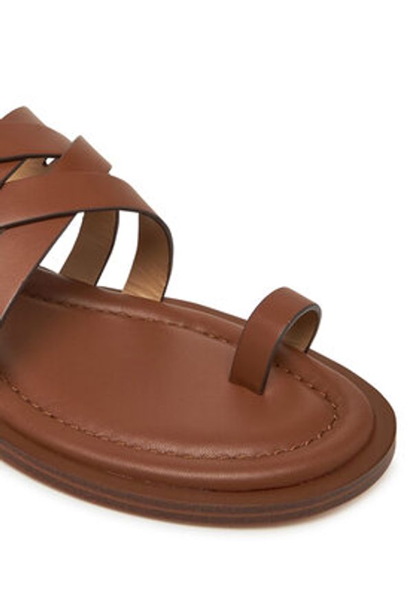 MICHAEL Michael Kors Japonki Nora 40S5NOFS1L Brązowy. Kolor: brązowy. Materiał: skóra