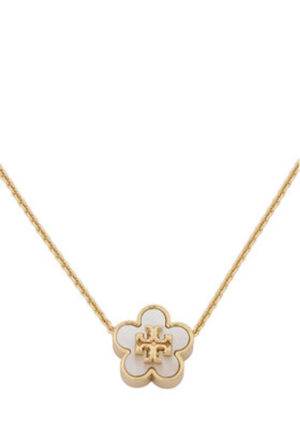 Tory Burch Naszyjnik Kira Flower 158996 Złoty. Materiał: metalowe. Kolor: złoty