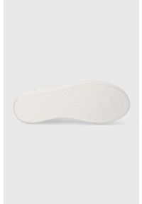 Calvin Klein Jeans sneakersy skórzane BOLD VULC FLATFORM LACEUP LTH WN kolor biały YW0YW00821. Nosek buta: okrągły. Zapięcie: sznurówki. Kolor: biały. Materiał: skóra #2