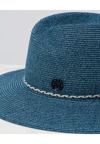 MAISON MICHEL PARIS - Niebieski kapelusz Virginie. Kolor: niebieski. Materiał: jeans, lakier. Wzór: aplikacja #2
