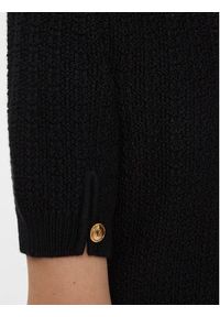 Elisabetta Franchi Sweter MK-09S-37E2 Czarny Regular Fit. Kolor: czarny. Materiał: wełna, syntetyk
