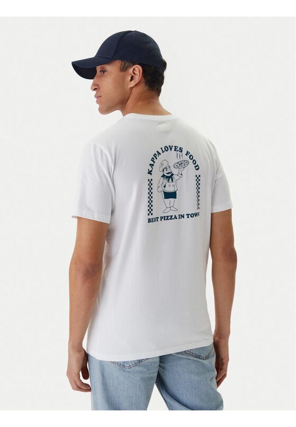 Kappa T-Shirt Ichico 37276JW Biały Regular Fit. Kolor: biały. Materiał: bawełna