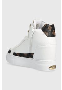 Guess sneakersy FRIDAN kolor biały FL7FRI FAL12. Nosek buta: okrągły. Zapięcie: sznurówki. Kolor: biały. Obcas: na koturnie #5
