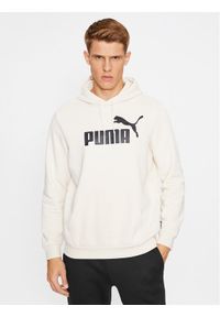 Puma Bluza Ess Big Logo 586687 Biały Regular Fit. Kolor: biały. Materiał: syntetyk