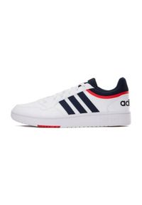 Adidas - Buty adidas Hoops M 3.0 GY5427 białe. Okazja: na co dzień. Wysokość cholewki: przed kostkę. Kolor: biały. Materiał: materiał, skóra, guma. Szerokość cholewki: normalna #2