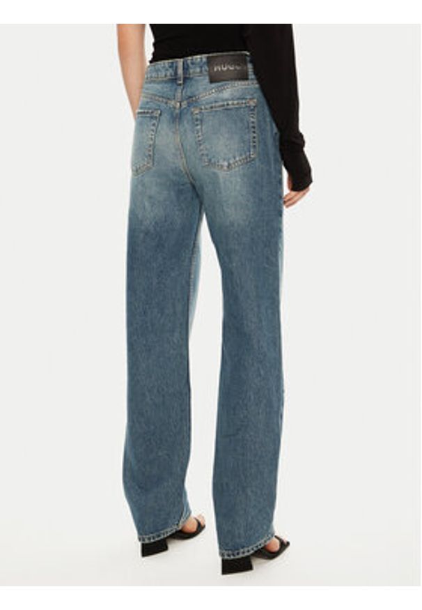 Hugo - HUGO Jeansy Gilissi 50530319 Niebieski Straight Fit. Kolor: niebieski