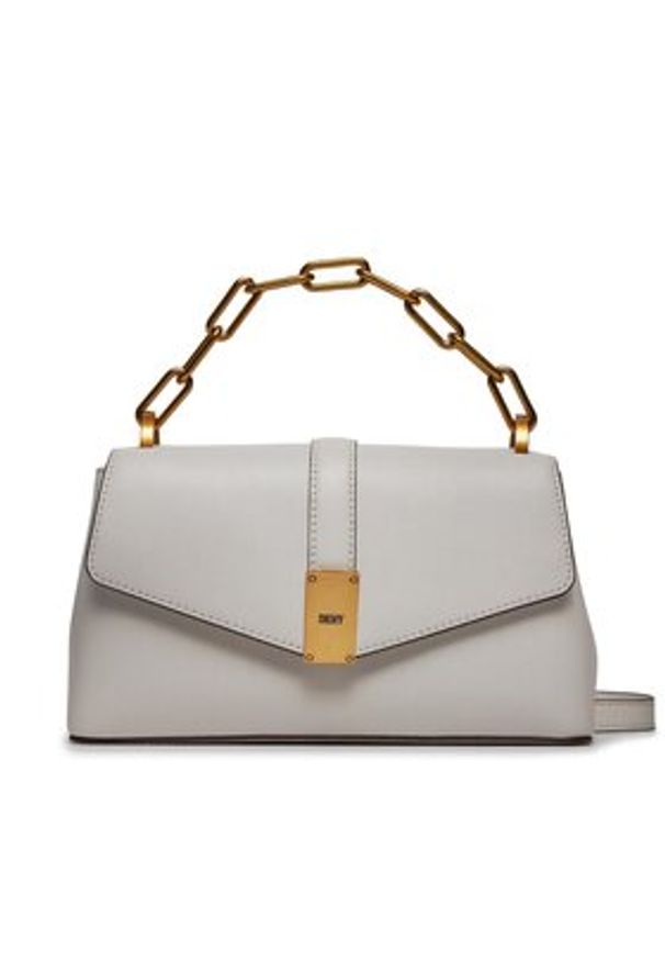 DKNY Torebka Conner R343RB25 Szary. Kolor: szary. Materiał: skórzane