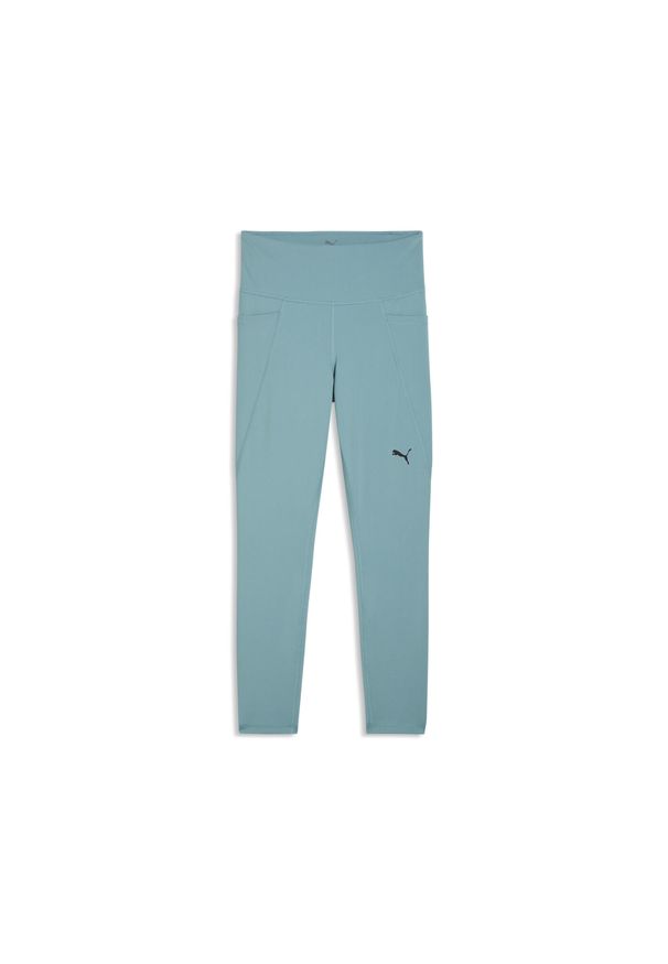Puma - Damskie legginsy TAD ESSENTIALS o długości 7/8 PUMA. Stan: podwyższony. Kolor: niebieski. Sport: bieganie