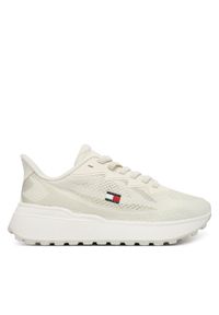 Tommy Jeans Sneakersy Tjw Sporty Knit Runner EN0EN02962 Biały. Kolor: biały. Materiał: materiał #1