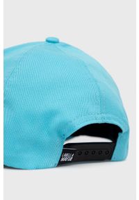 LABELLAMAFIA - LaBellaMafia czapka bawełniana z nadrukiem. Kolor: niebieski. Materiał: bawełna. Wzór: nadruk #2