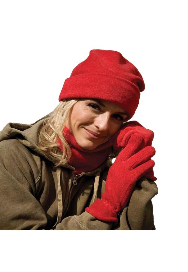 RESULT WINTER ESSENTIALS - Zestaw Czapka, Rękawiczki I Szalik Polartherm. Kolor: czerwony