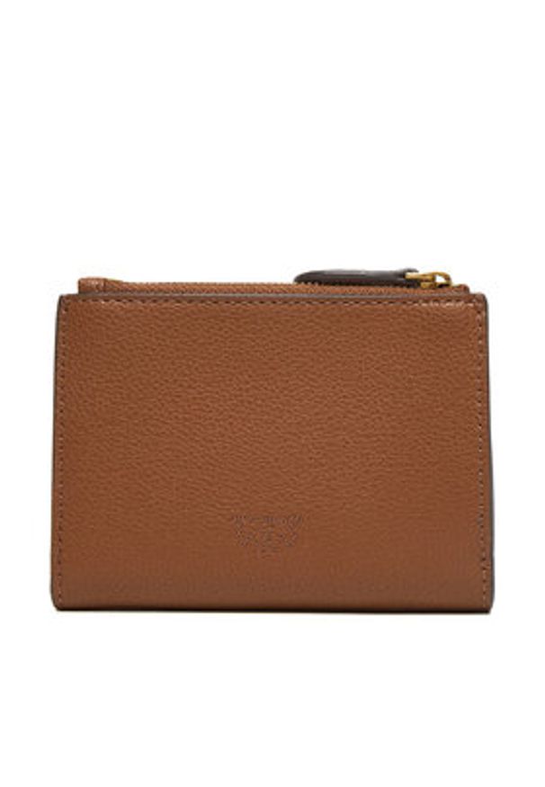 Pinko - PINKO Duży Portfel Damski Compact Wallet AI 25-26 PCPL 103612 A29Q Brązowy. Kolor: brązowy. Materiał: skóra