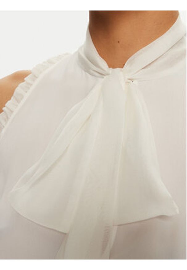 Pinko - PINKO Bluzka 103143 Écru Regular Fit. Materiał: jedwab