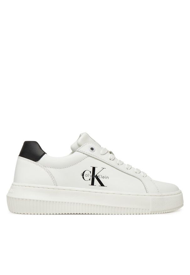 Sneakersy Calvin Klein Jeans. Kolor: biały