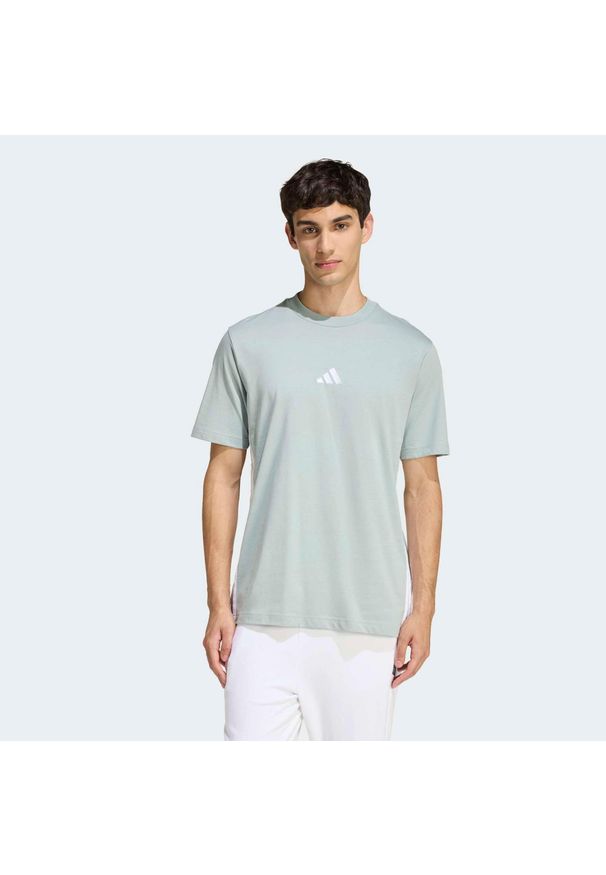 Adidas - Koszulka męska ADIDAS Gym & Pilates. Kolor: zielony. Materiał: bawełna, włókno. Sport: joga i pilates