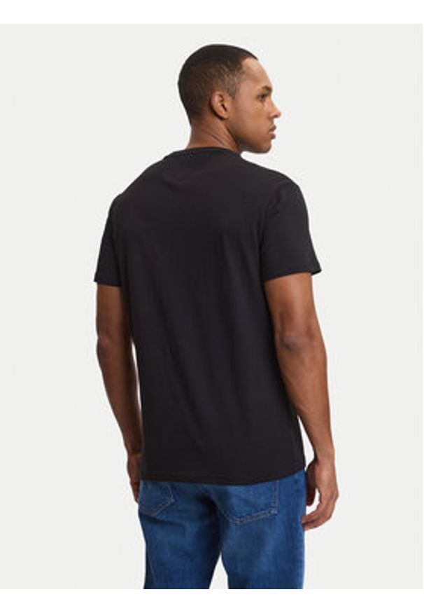 Tommy Jeans T-Shirt DM0DM22539 Czarny Regular Fit. Kolor: czarny. Materiał: bawełna