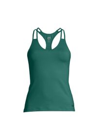 CASALL - Tank top treningowy damski Casall V-Neck Racerback. Kolor: zielony. Sport: joga i pilates