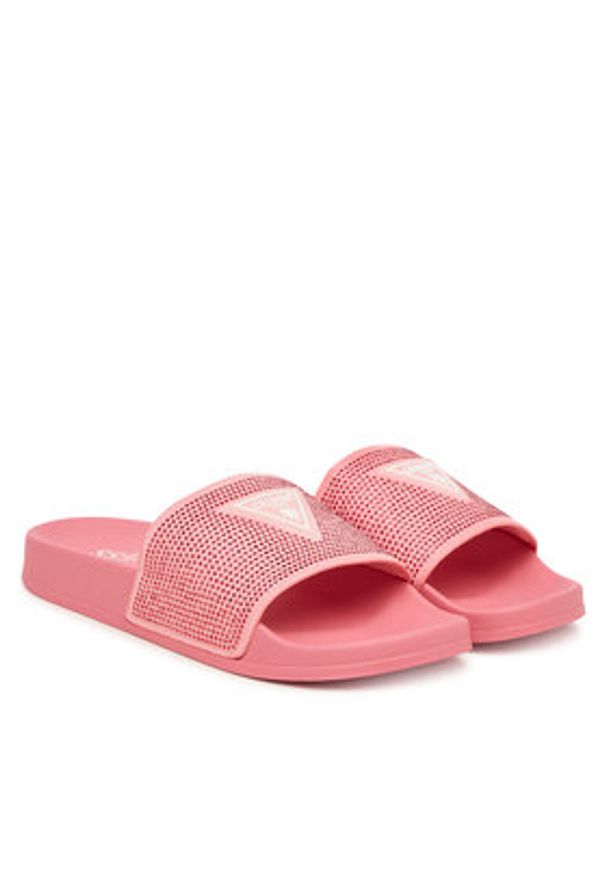 Guess Klapki E6GZ16 BB00F Różowy. Kolor: różowy. Materiał: materiał