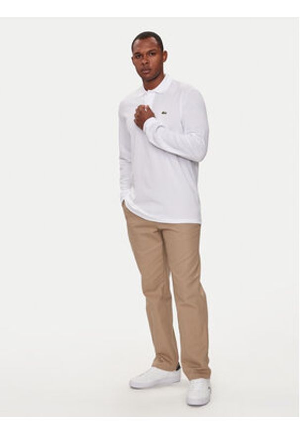 Lacoste Polo L1312 Biały Classic Fit. Typ kołnierza: polo. Kolor: biały. Materiał: bawełna