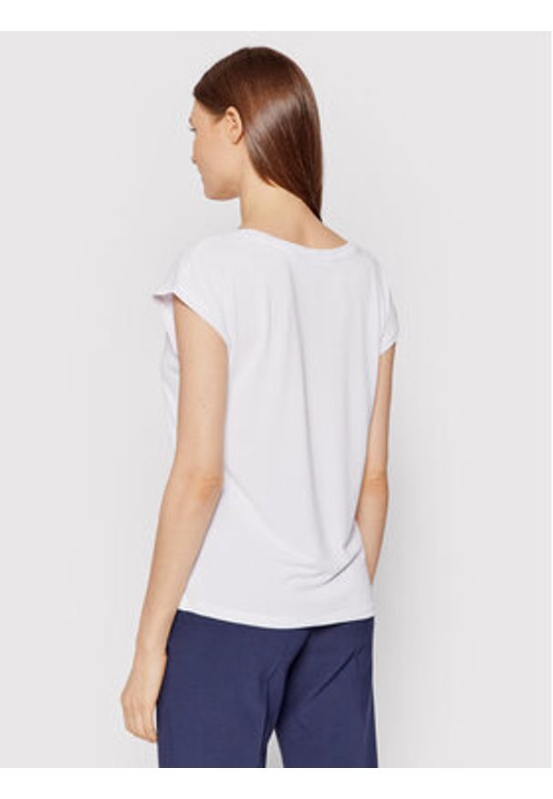 Vero Moda T-Shirt Filli 10247666 Biały Regular Fit. Kolor: biały. Materiał: syntetyk