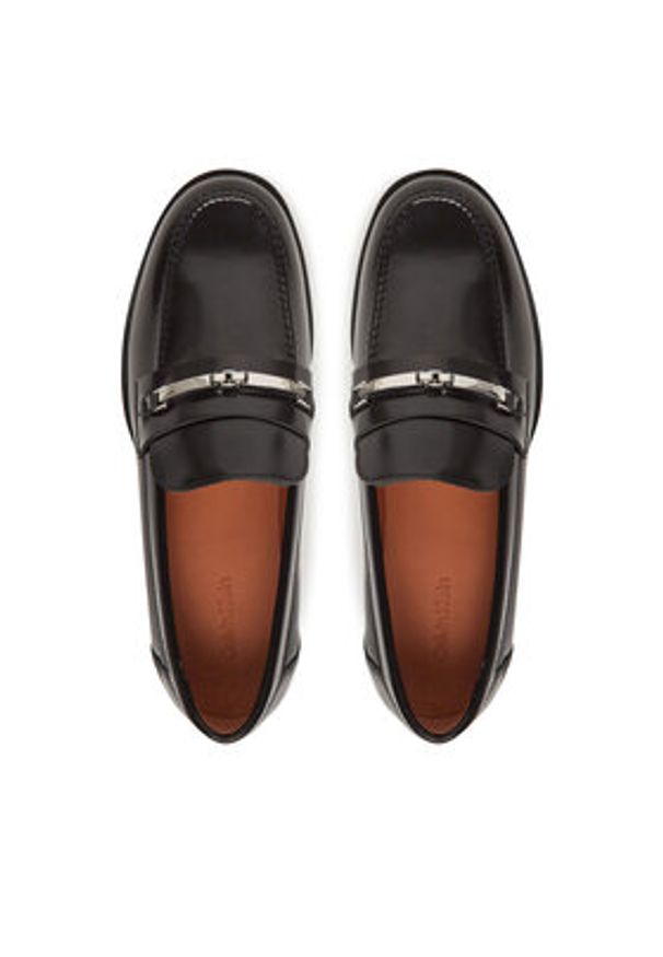 Calvin Klein Półbuty Moc Loafer W/Ml - Lth HW0HW02342 Czarny. Kolor: czarny. Materiał: skóra
